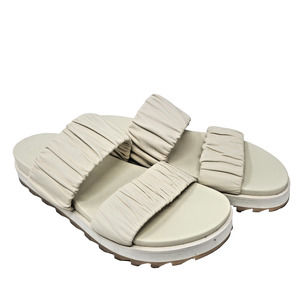 Sorel Roaming Womens 2 Straps Sport Slides Sandals Shoes Size 8.5 Cream White